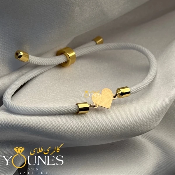 دستبند قلب تو پر طلا لیزری